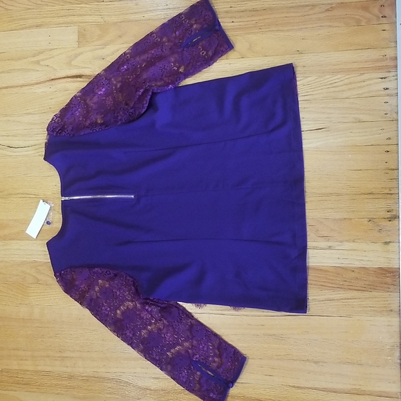 Purple popover blouse - Picture 4 of 6